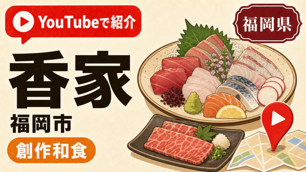 福岡県福岡市 香家 YouTubeで紹介された創作和食店